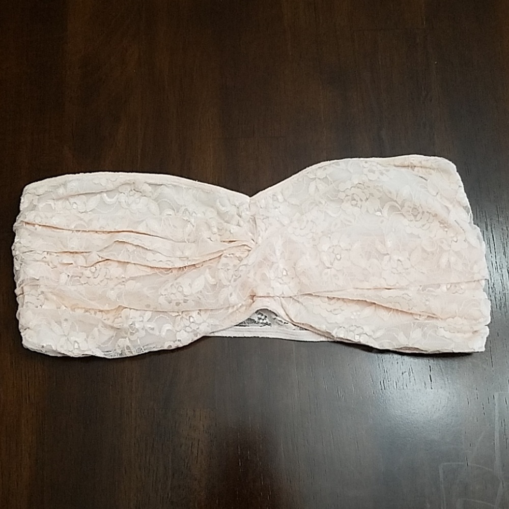 Express Lace Bandeau Bra Size L Light Peach